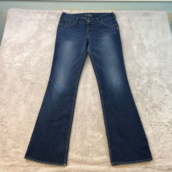 Silver Suki Denim Jeans Womens Size 30x34 Bootcut Low Rise Pants Stretch - Picture 1 of 11
